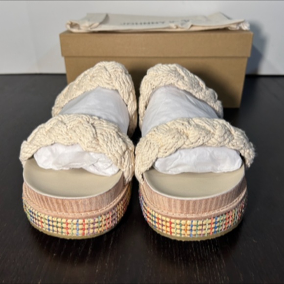 Johnny Was Braided Rope Platform Sandals Size 10 - New - Picture 4 of 12